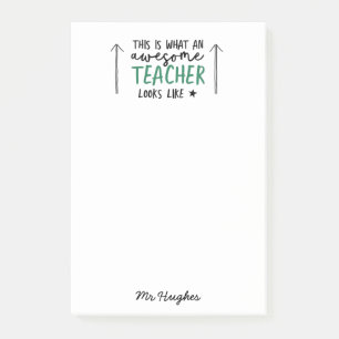 Post-it® Magnifique enseignant typographie moderne cadeau v