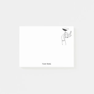 Post-it® Main de femme Art déco tenant une coupe de champag