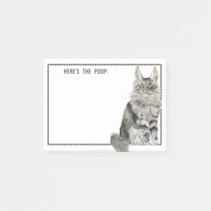 Post-it® Maine Coon Cat   Texte modifiable amusant