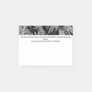 Post-it® Mains d'approche symbolique en monochrome