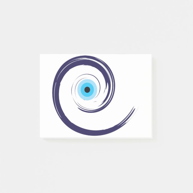 Post-it® Mal OeilMal Oeil Artiste Bleu Grec (Devant)