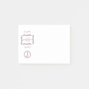 Post-it® Maman de Cross Country Monogramme Personnalisé