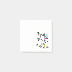 Post-it® Maman, je t'aime. Joyeux anniversaire.