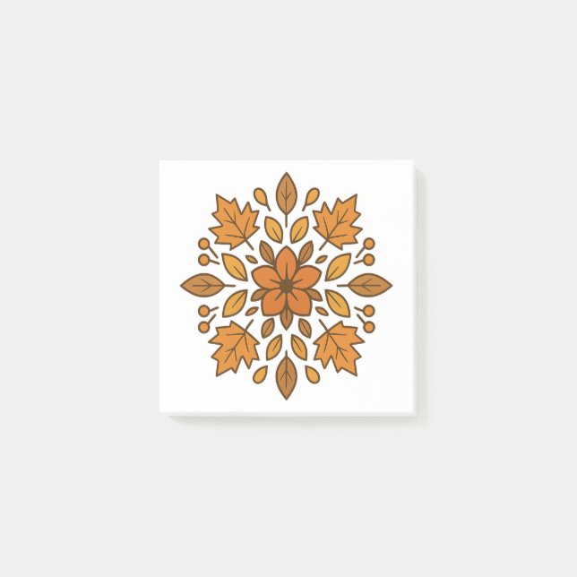 Post-it® Mandala fleur d'automne (Devant)