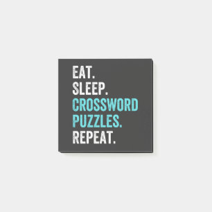 Post-it® Mange.Dors. Mot-croisé : Puzzles. Recommencer.