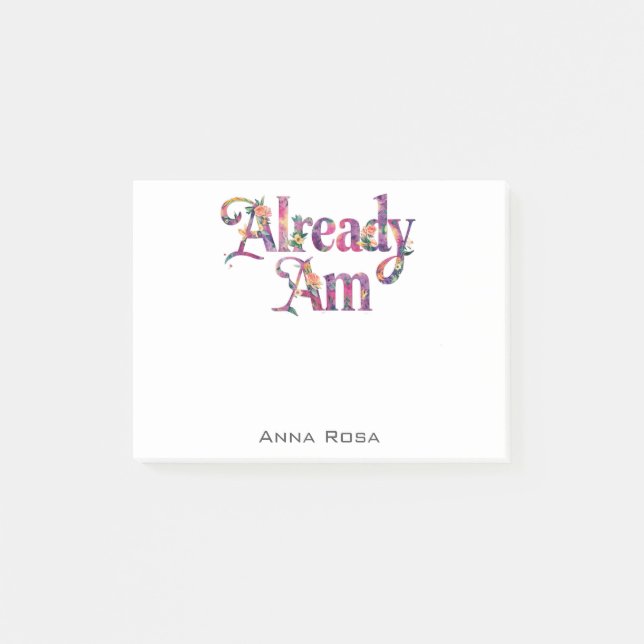 Post-it® *~* Manifeste AP85 Gratitude florale 6 DÉJÀ AM (Devant)