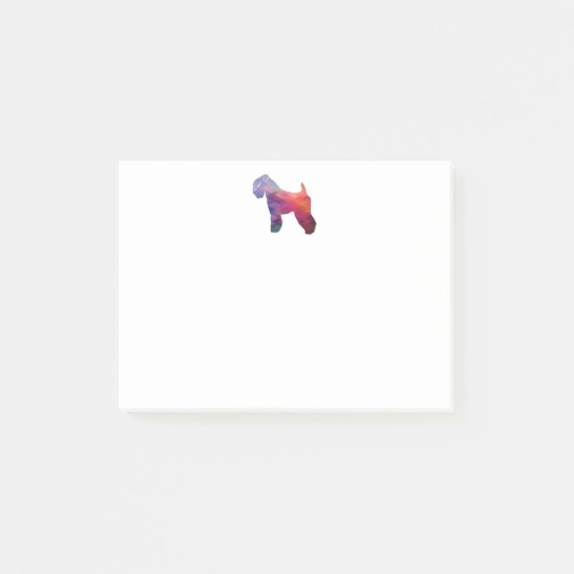 Post-it® Manteau doux roux roux Chien Geo pourpre (Devant)