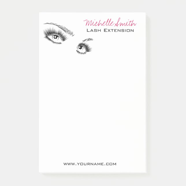 Post-it® Maquillage chic minimaliste noir et blanc (Devant)