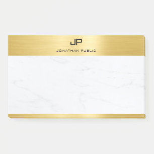 Post-it® Marbre blanc Or tendance Elegant Modèle moderne