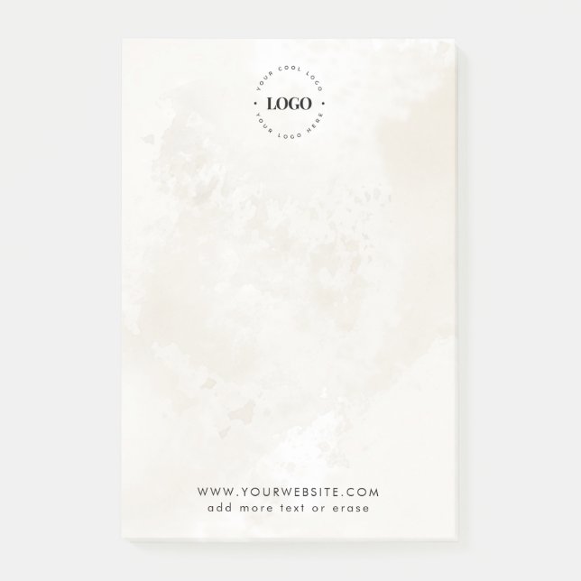 Post-it® Marbre Chic Votre Logo Et Texte Professionnel Pers (Devant)