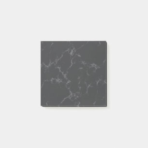 Post-it® Marbre élégant style4 - noir et blanc, gris-fonc