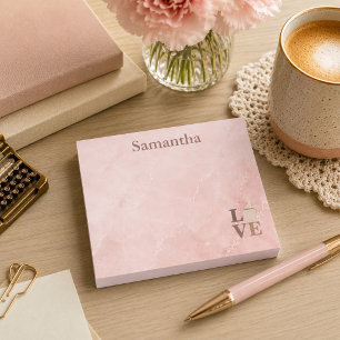 Post-it® Marbre Rose Poussiéreux Café Amour