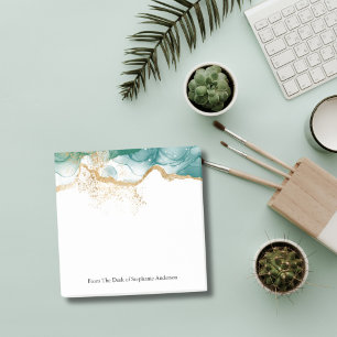 Post-it® Marbre vert Parties scintillant or Encre d'alcool 