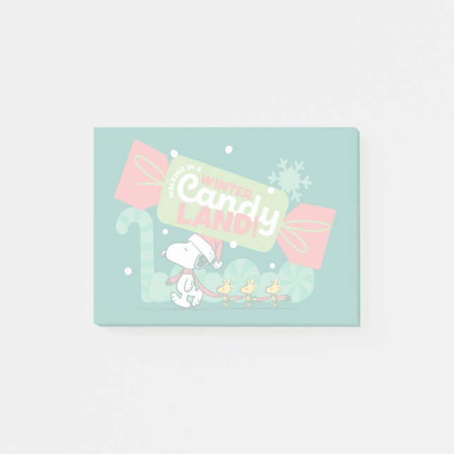 Post-it® Marcher Dans Un Pays De Bonbons D'Hiver! (Devant)