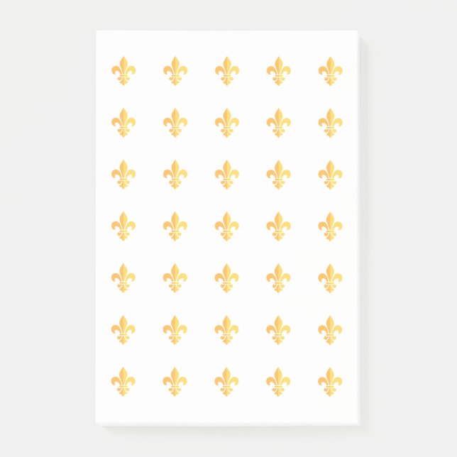 Post-it® Mardi Gras Carnaval Arlequin Gold Fleur de Lis (Devant)