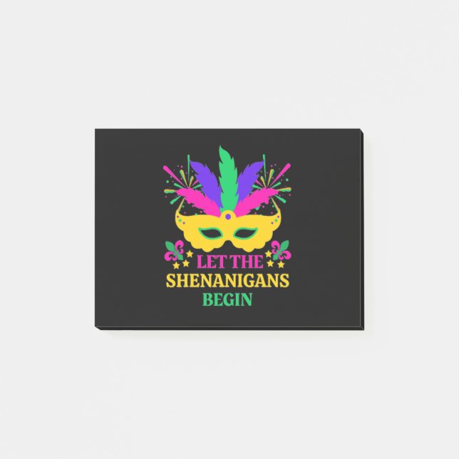 Post-it® Mardi Gras Festival Laisser Les Shenganins Commenc (Devant)
