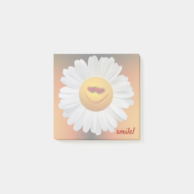 Post-it® marguerite souriante - pavé Post-It-Notes (Devant)