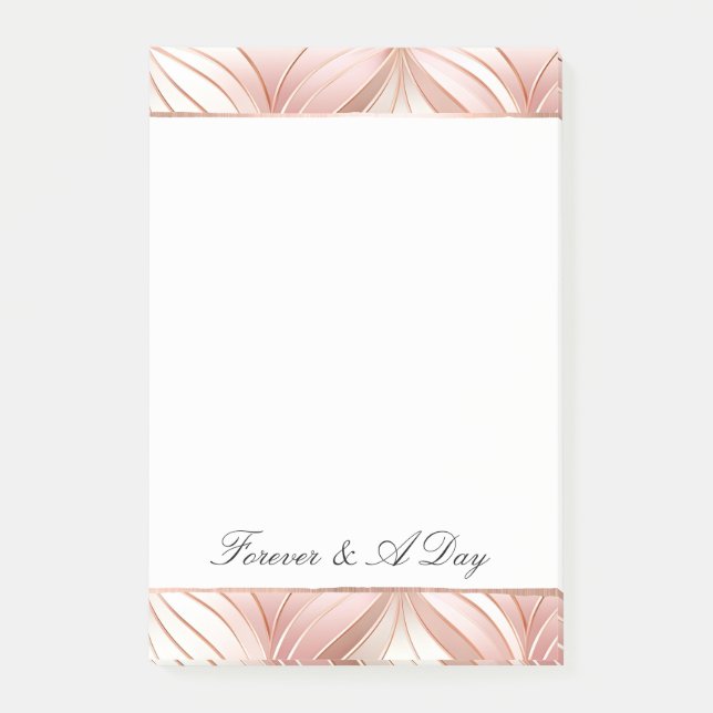 Post-it® Mariage Abstrait Pearl Blush Rose Rose (Devant)