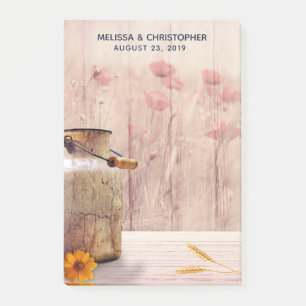 Post-it® Mariage campagnard de lait rustique