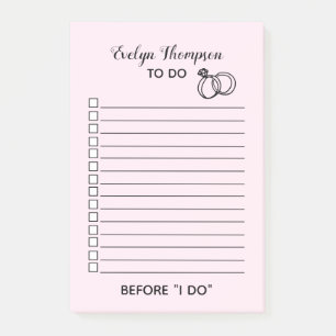 Post-it® Mariage de la liste des tâches
