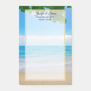 Post-it® Mariage de l'île de vacances Tropical Beach