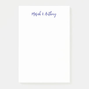 Post-it® Mariage Élégant Créatif Classique Bleu Blanc