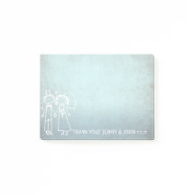 Mariage Faveur Merci Chalkboard Grungy Bleu