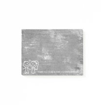 Mariage Favor Merci Gris Argent Distressé