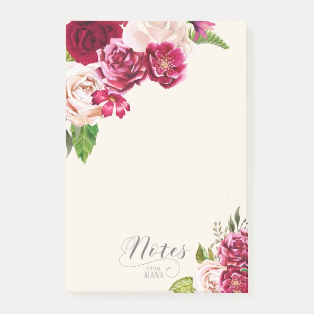 Post-it® Mariage rose de Bourgogne/Crème ID584 (Devant)