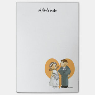 Post-it® mariée et mariée mariage mignonne personnalisée