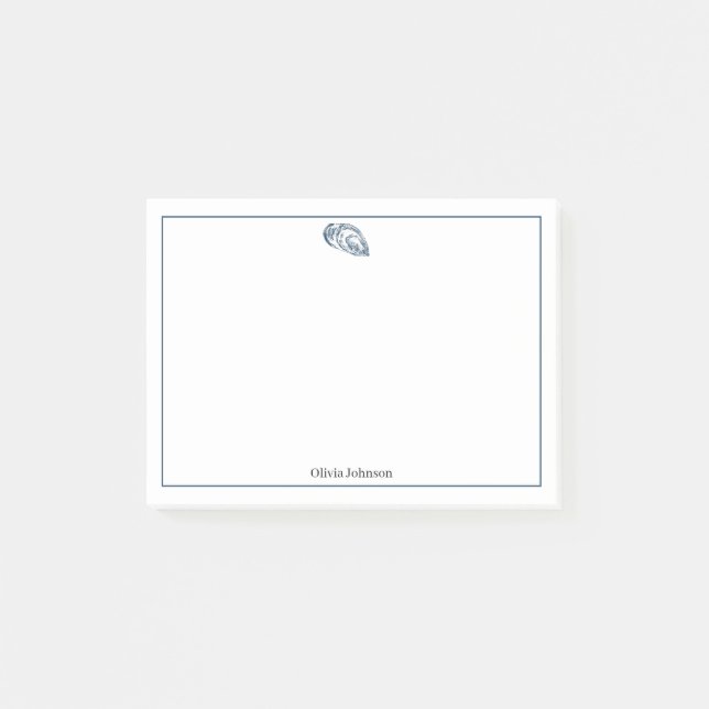 Post-it® Marine bleu animal illustration vie marine minimal (Devant)