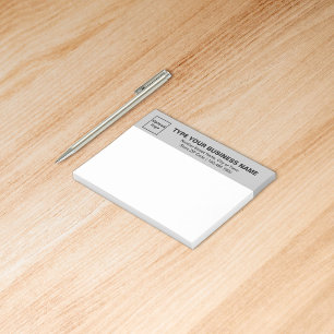 Post-it® Marque d'affaires sur Gray en-tête du rectangle
