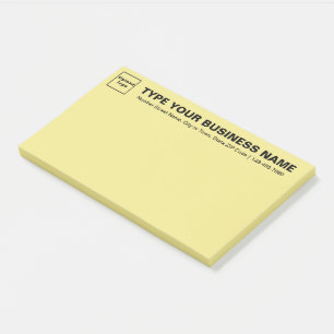Post-it® Marque d'affaires sur le cap de Jaune Large
