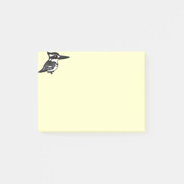 Post-it® Martin-pêcheur pie de Birdorable (Devant)
