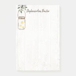 Post-it® Mason moderne Jar & Fireflies Notes rustiques