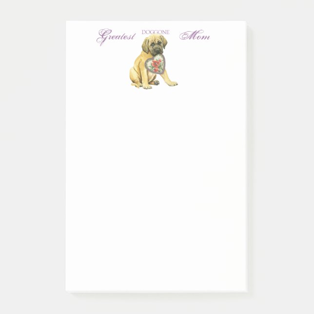 Post-it® Mastiff Hearts Maman (Devant)