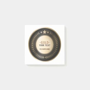 Post-it® MÉDAILLE DIY IMPRESSION PERSONNALISÉE Or #1 Champi