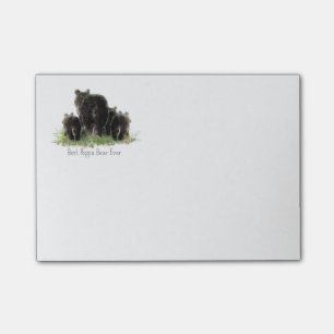 Post-it® Meilleur Poppa Bear Ever Amusant Famille Citation