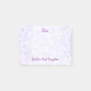 Post-it® Meilleure fille du monde, Jolie Bokeh