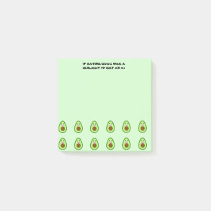 Post-it® Mémo de l'école Cute Kawaii Avocado Funny