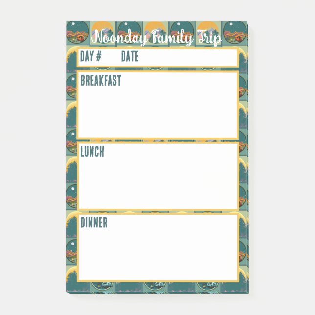 Post-it® Menu Camping Outil de planification des repas (Devant)