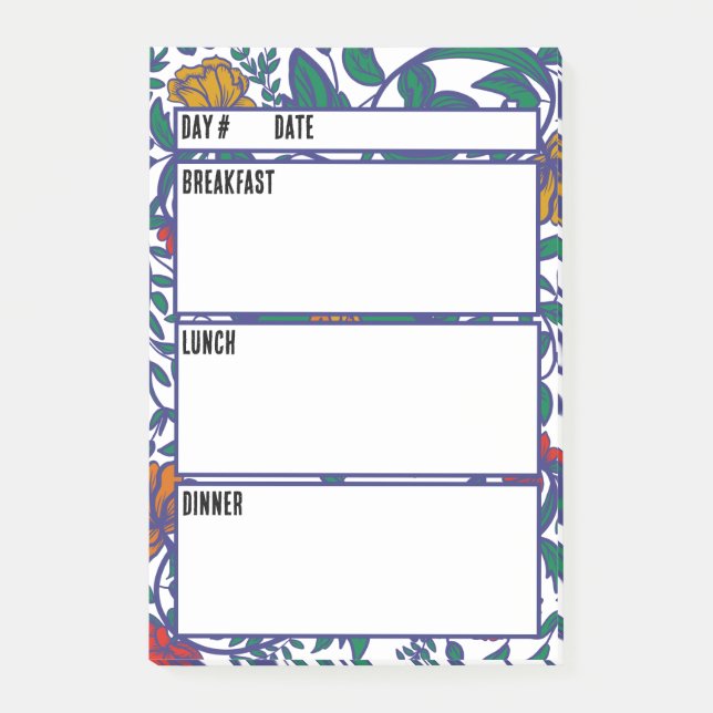 Post-it® Menu Camping Outil de planification des repas (Devant)