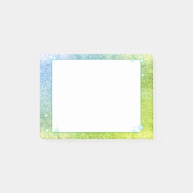 Post-it® Mer de Faux d'étincelle de parties scintillantes (Devant)