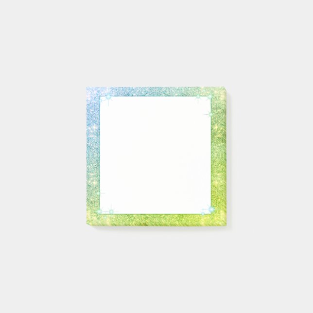 Post-it® Mer de Faux d'étincelle de parties scintillantes (Devant)