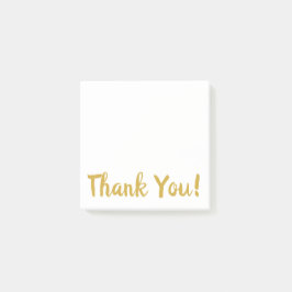 Post-it® Merci blanc et or simple
