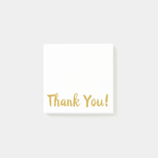 Post-it® Merci blanc et or simple
