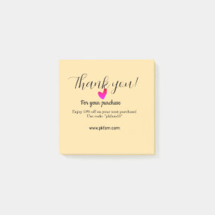 Post-it® Merci pour l'achat détail de l'entreprise familial