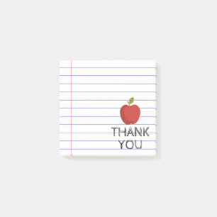 Post-it® Merci Retour à l'école Enseignant Classe Apple