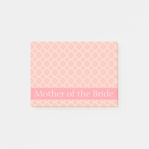 Post-it® Mère du rose et du blanc de jeune mariée