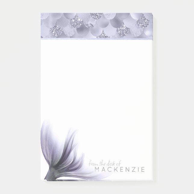 Post-it® Mermaid Chic Tail | Dusty Lavender Purple Personna (Devant)